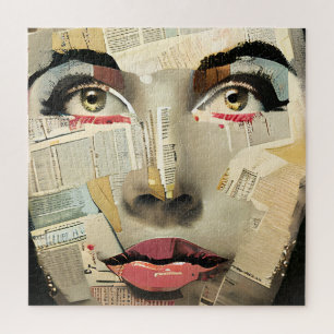 Artsy Unieke Digitale Kunst   Pretty Lady Abstract Legpuzzel