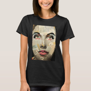 Artsy Unieke Digitale Kunst Pretty Lady Abstract T-shirt