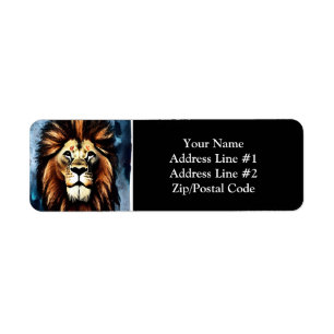 Artsy Wild African Lion Etiket
