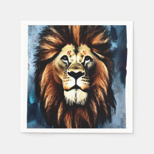 Artsy Wild African Lion Servet