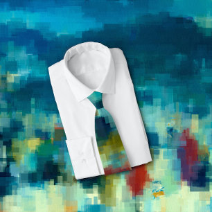 Artsy Winter Kleuren Modern kubist Abstract Stropdas