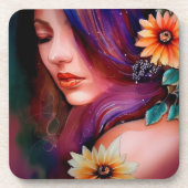 Artsy Woman Bier Onderzetter (Voorkant)