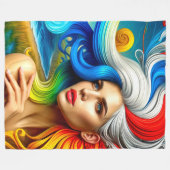 Artsy Woman Fleece Deken (Voorkant (Horizontaal))