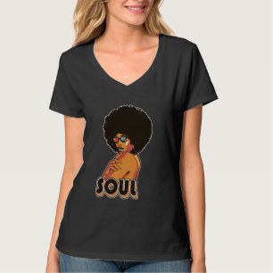 Artsy Womens Funk  70s Costume Afro Soul Mu T-shirt