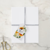 Artsy Zonnebloem Bloemen Dank u - Wit Cadeaulabel (Met Touw)