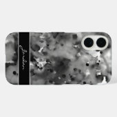 Artsy Zwart Waterverf Paint Spletters w / Naam Case-Mate iPhone Case (Achterkant (horizontaal))