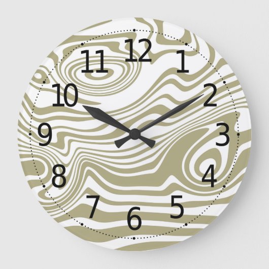 Artwork de marbre Abstrait | Horloge en Acrylique (Recto)