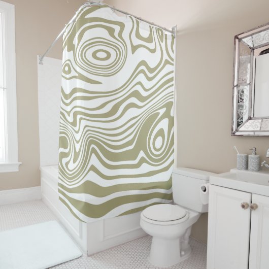 Artwork de marbre Abstrait | Rideau de douche (En situation)