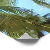Artwork de palmiers tropicaux | Poster (Coin)