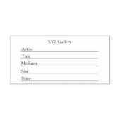 Artwork Display Label Template Rubberstempel (Afrduk)
