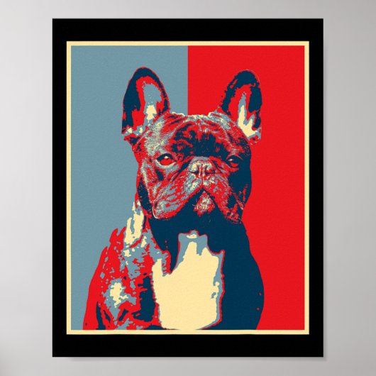Artwork franchie - silhouet franse stier poster (Voorkant)