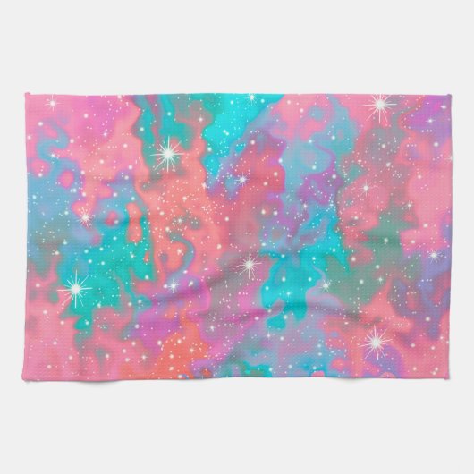 Artwork spatial Abstrait| Serviette de cuisine (Horizontal)