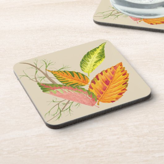 Arty Automne sur un ensemble de Dessous de verre (Côté gauche)