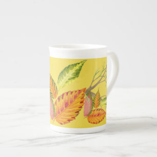 Arty Autumn op een Bone China-Mok Porselein Kop