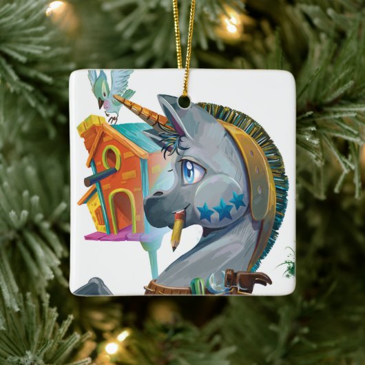 Arty bouwt een Birdhouse Holiday Ornament (Boom)