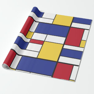 Arty Colorful Rectangs Verpakkingspapier Cadeaupapier