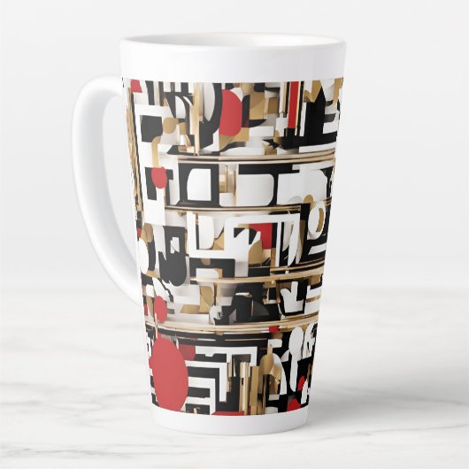 Arty Designer groot Latte Mok (Linkerhoek)