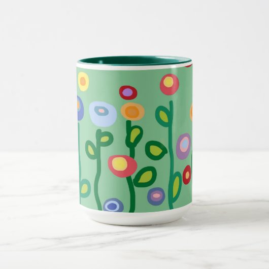 Arty flowers mug (Centre)
