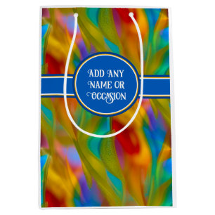 Arty Glas Vloeibare Kleuren - Aangepaste Naam / Ge Medium Cadeauzakje