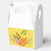 Arty herfst op een gunst box bedankdoosjes (Geopend)