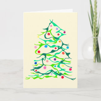 Arty Kaart van de Kerstboom met Witte Envelop