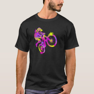 Arty Mountain Biking Downhill Bike Cyclist T-shirt