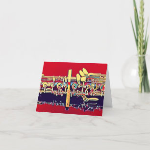 Arty Oboe Blank Card Bedankkaart