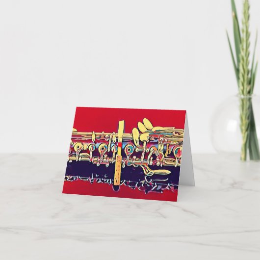 Arty Oboe Blank Card Bedankkaart (Voorkant)