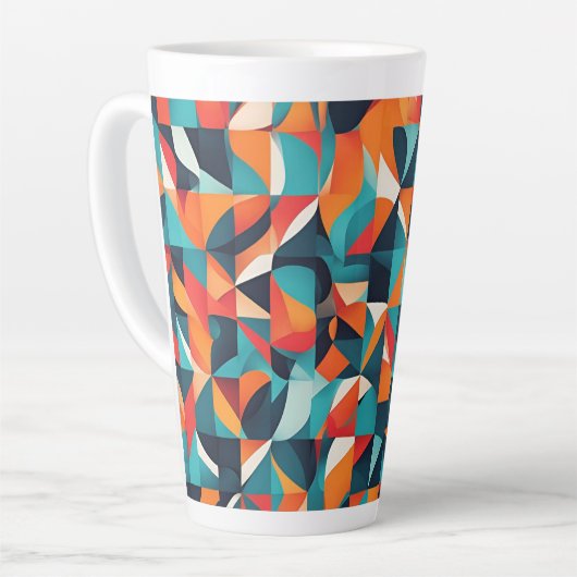 Arty ontwerp groot latte mok (Linkerhoek)