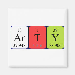 Arty periodieke table name magnet magneet