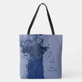Arty Royal Blue Splatter Party Gift Draagtas (Voorkant)