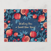 Arty Shana Tova - blauw & geel Briefkaart (Voorkant)