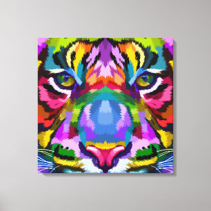 Arty Tiger Canvas Afdruk