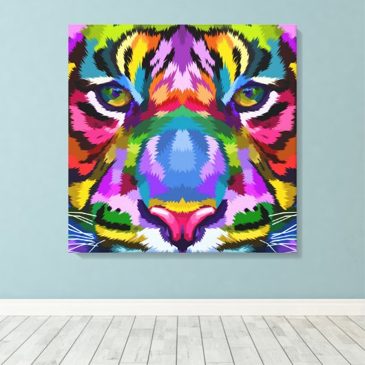 Arty Tiger Canvas Afdruk (Insitu (Houten vloer))