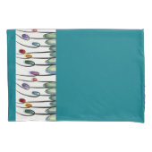 Arty tulip border kussensloop (Voorkant)