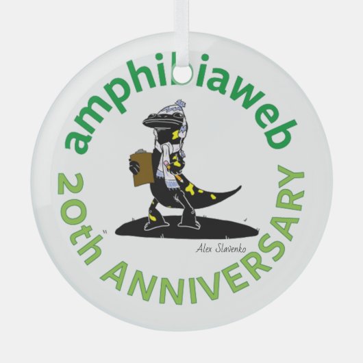 #ArtYourAmfibian2020 - Alex Slavenko Glas Ornament (Voorkant)