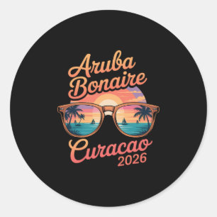 Aru Bonaire Curacao Familie Cruise Vrienden 2026 V Ronde Sticker