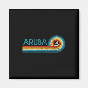 Aru Surf Vintage Strand Surfer Surf Geschenk  Magneet