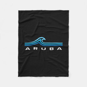 Aru Waves Vintage Heren Dames Meisjes Jongens Reis Fleece Deken