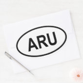 Aruba "ARU" Ovale Sticker (Envelop)