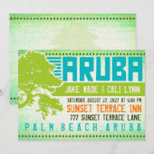 ARUBA-bestemmingsuitnodiging Kaart (Voorkant / Achterkant)