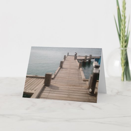 Aruba Boat Dock Wenskaart Kaart (Voorkant)