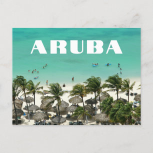 Aruba Caraïben Island Beach Scène Briefkaart