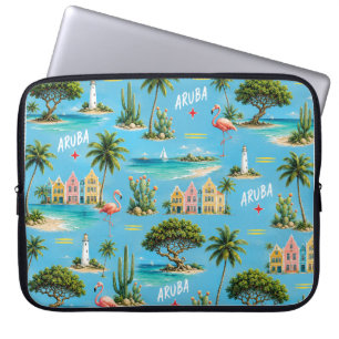 Aruba Caribisch eiland vuurtoren reis souvenir Laptop Sleeve