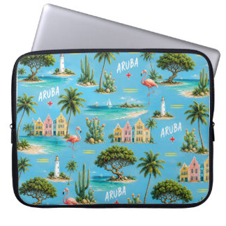 Aruba Caribisch eiland vuurtoren reis souvenir Laptop Sleeve