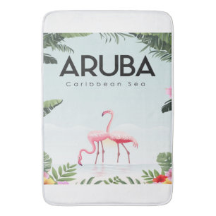 Aruba Caribisch Zee Flamingo   Grappige Flamingo Badmat