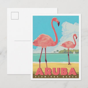 Aruba Caribische Vintage Reizen Briefkaart