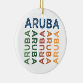 Aruba Cute Colorful Keramisch Ornament (Rechts)