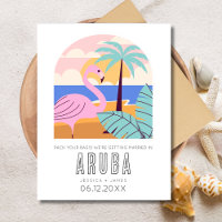 Aruba Destination Beach Wedding Save the Date