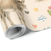 Aruba divi boom, ezel, leguaan, cactus cadeaupapier (Rol Hoek)